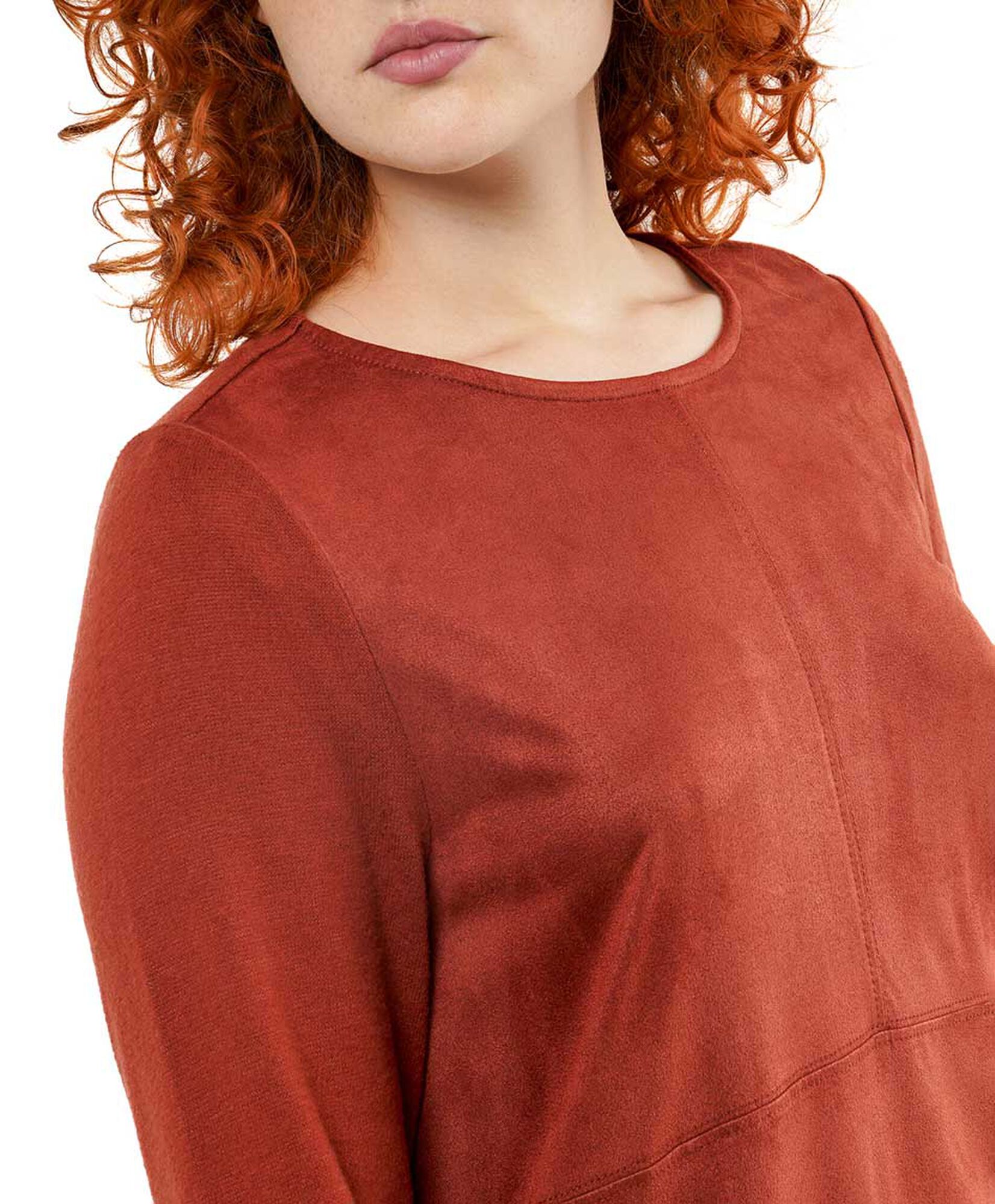 Vestido mujer suede rojo 2 Vestido mujer suede rojo