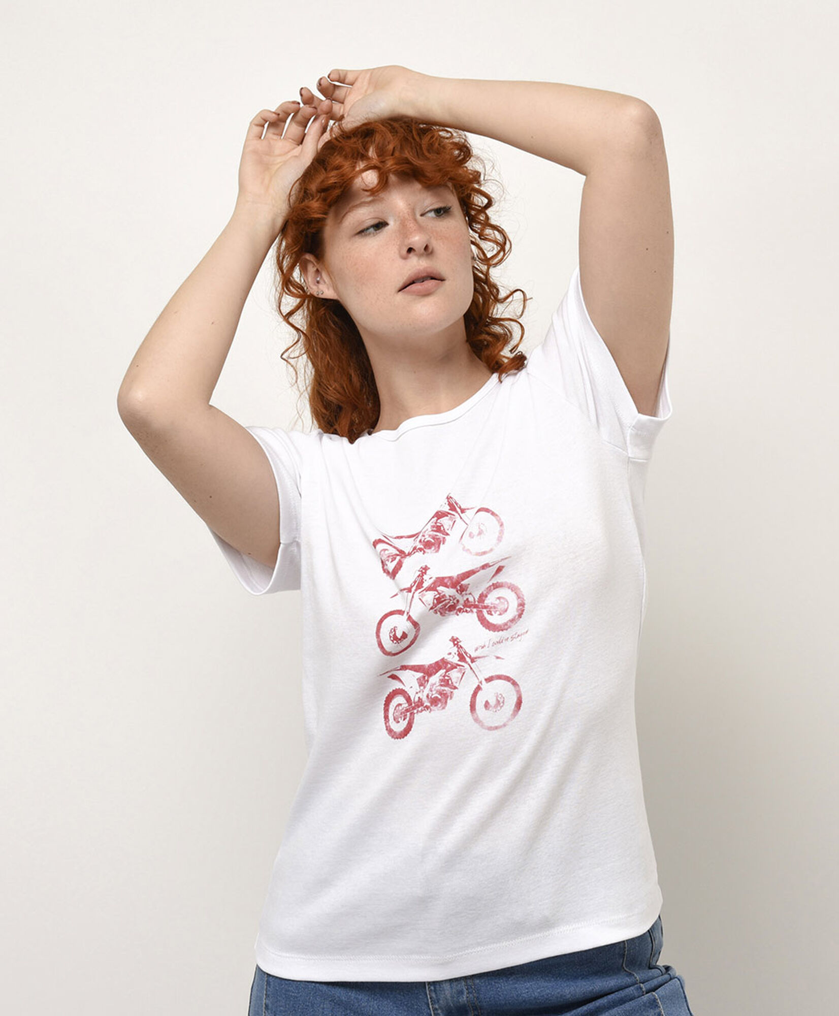 Polera mujer estampado motos 4 Polera mujer estampado motos