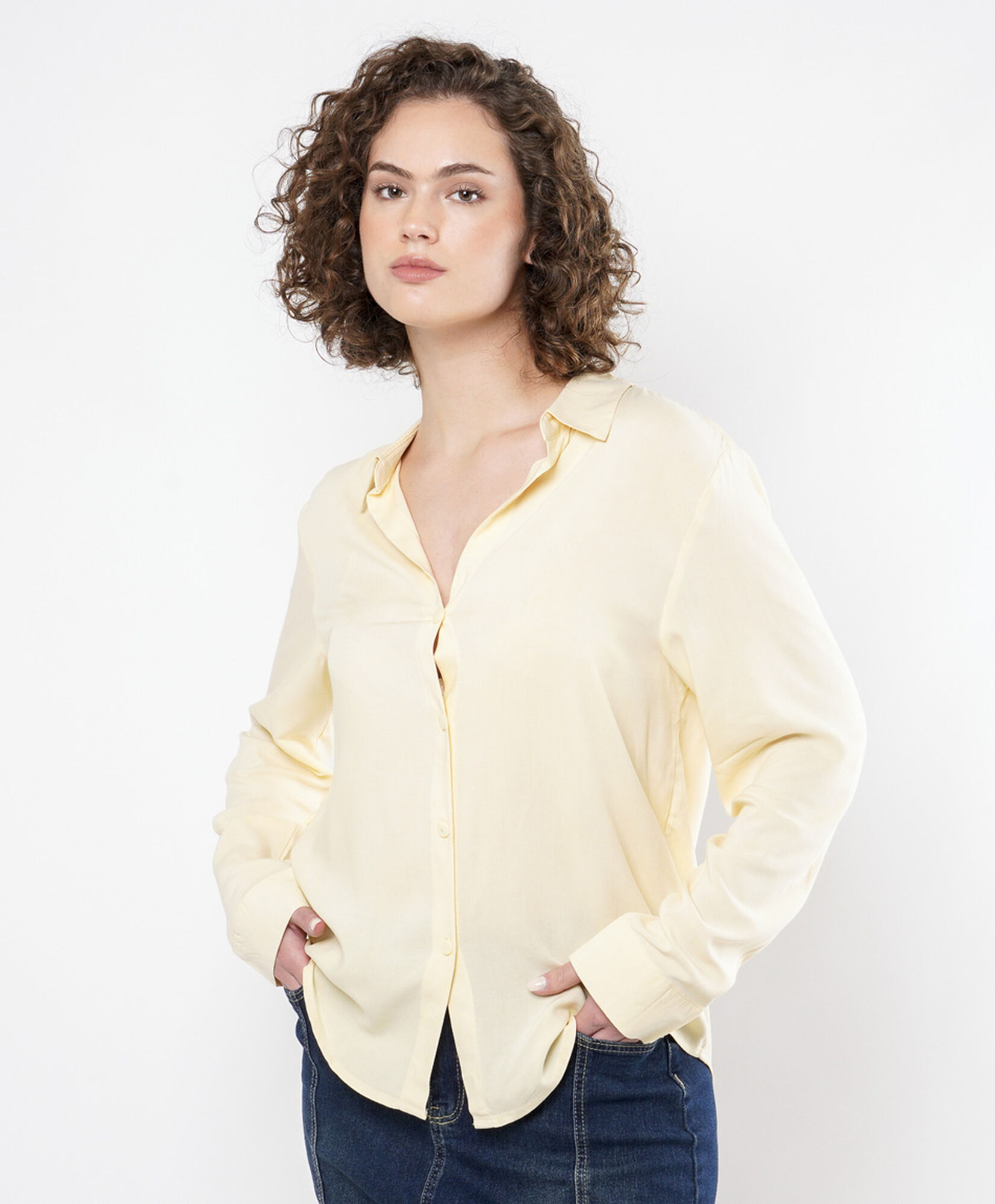 Blusa mujer camisera lisa 1 Blusa mujer camisera lisa
