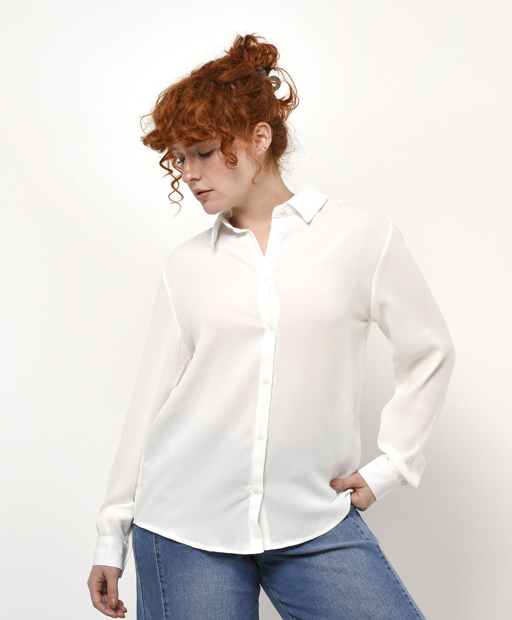 Blusa mujer camisera clÃ¡sica 