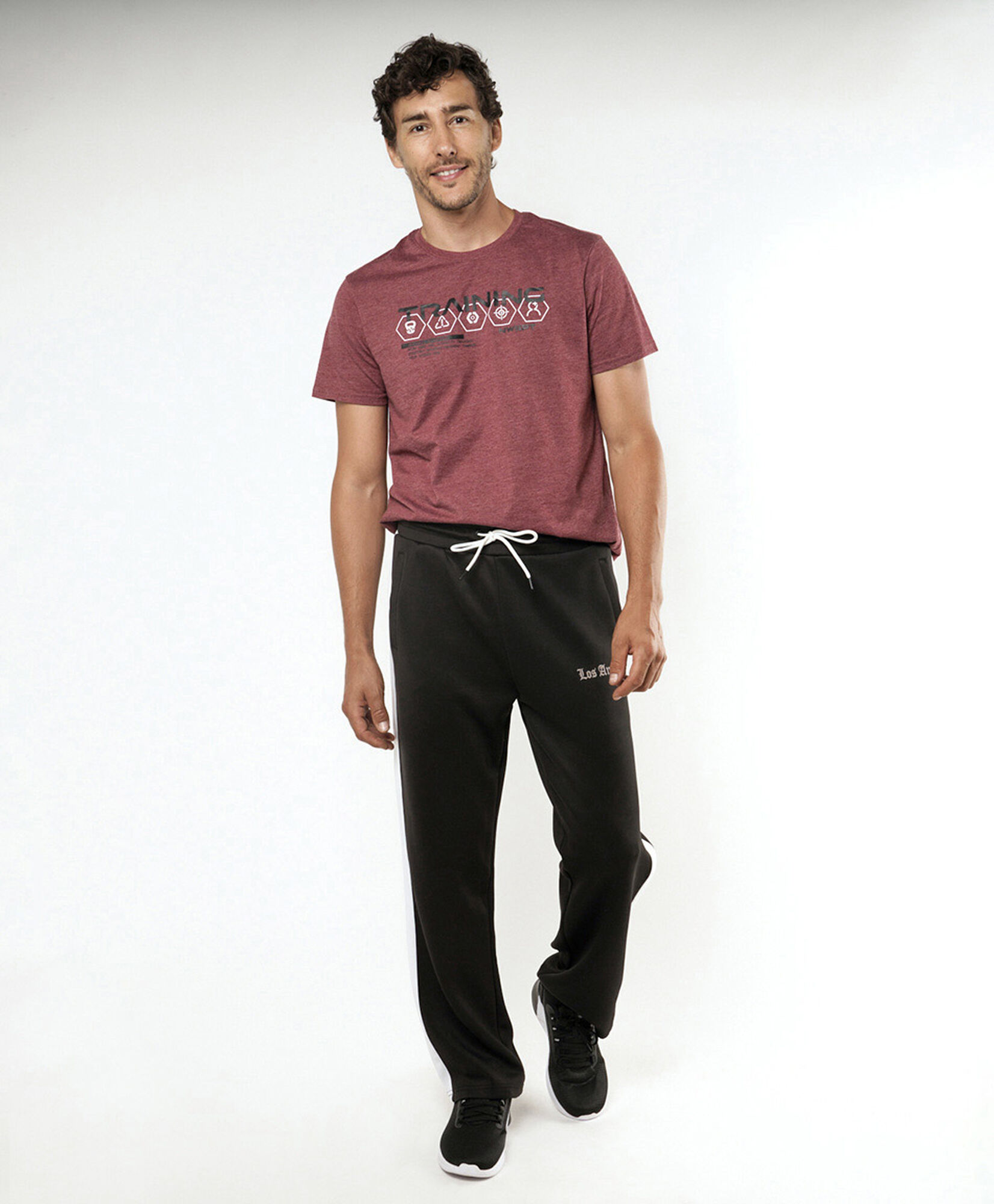 Pantalón deportivo hombre línea lateral
