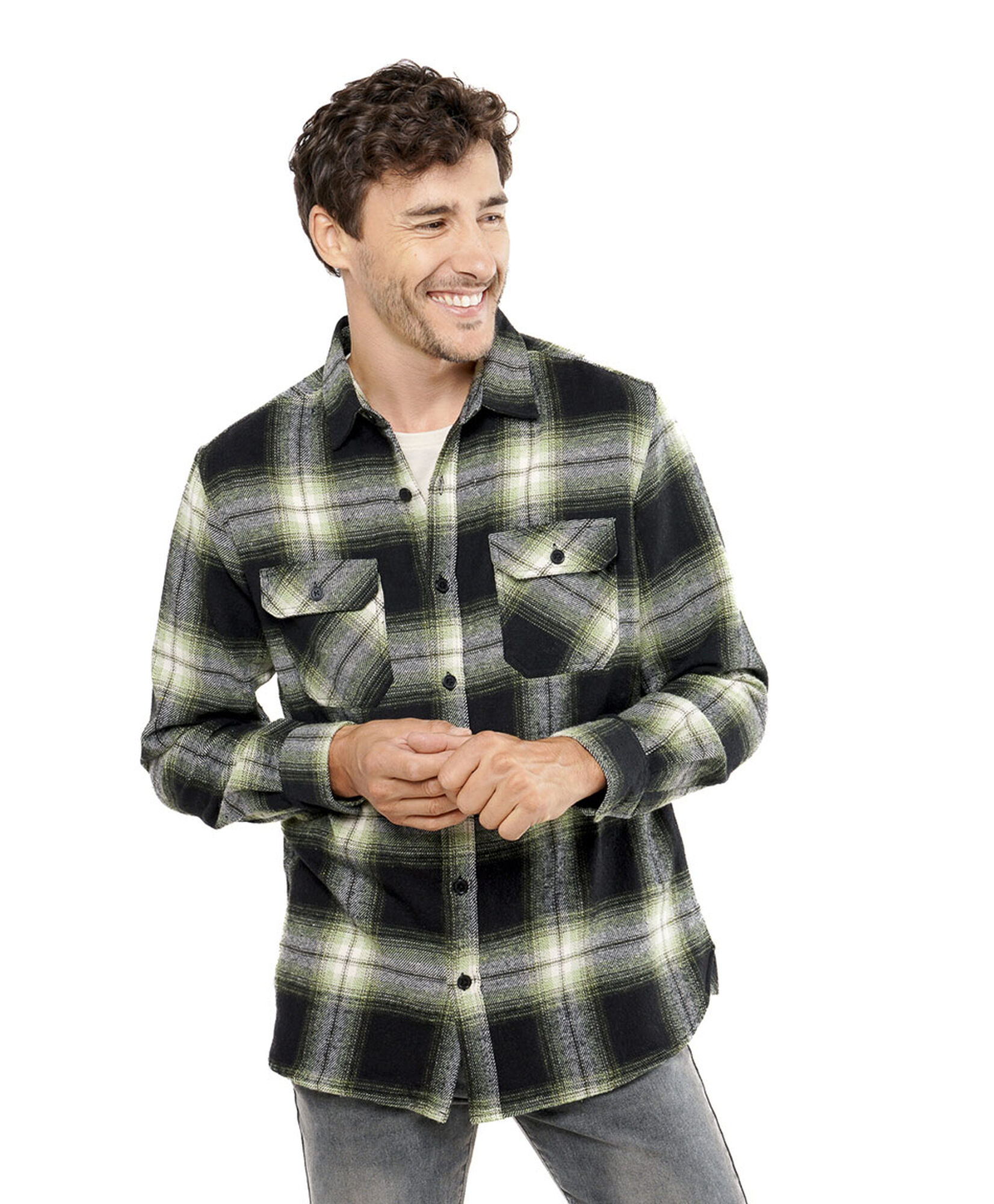 Chaqueta hombre le&ntilde;adora verde 