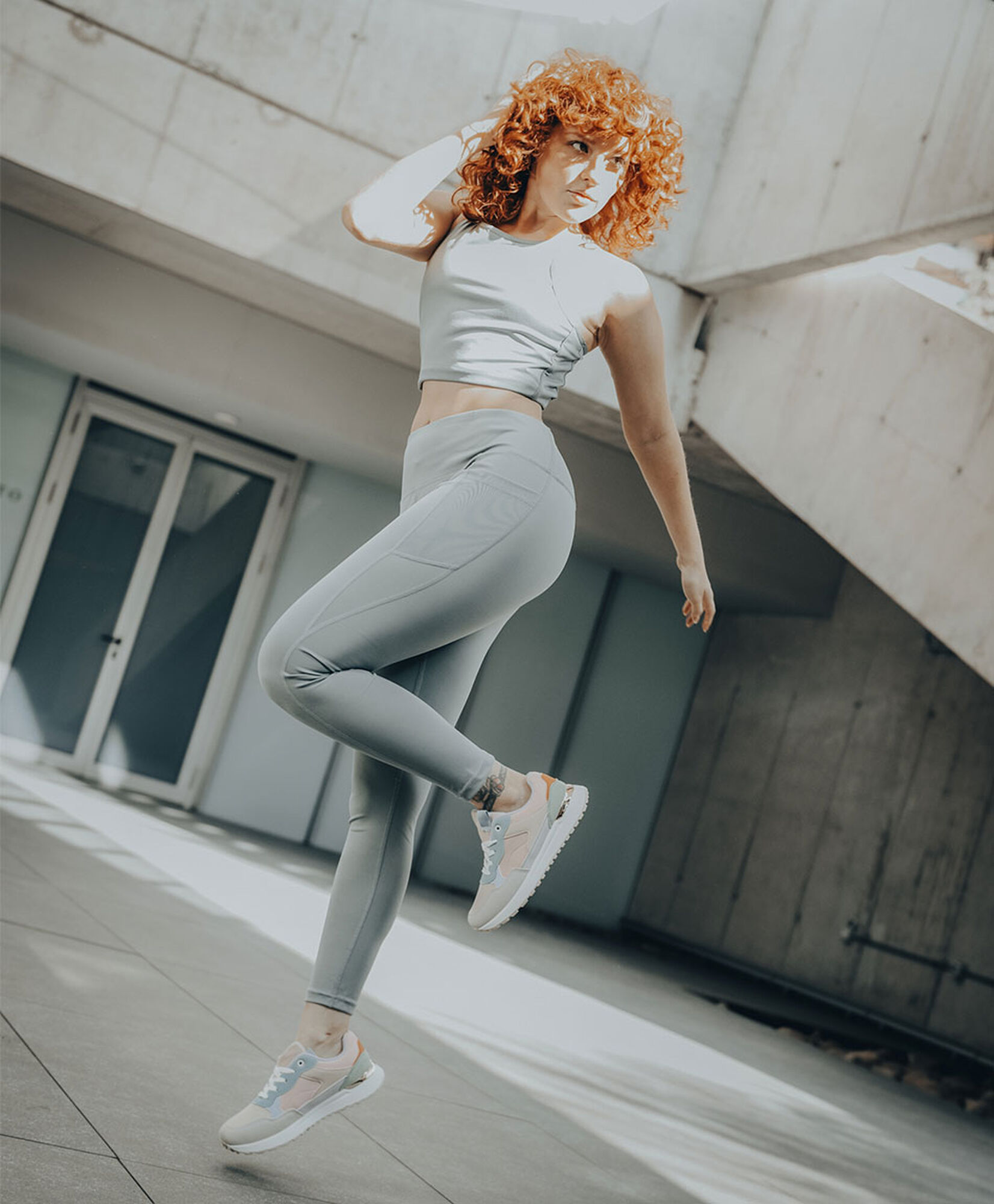 Calza deportiva mujer menta