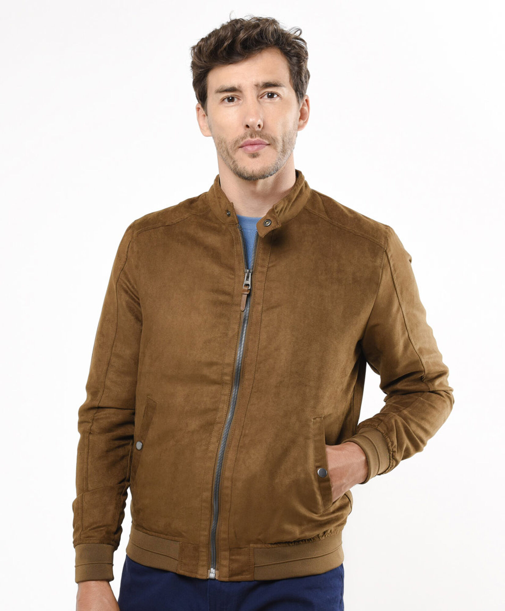 Chaqueta hombre caf&eacute; 
