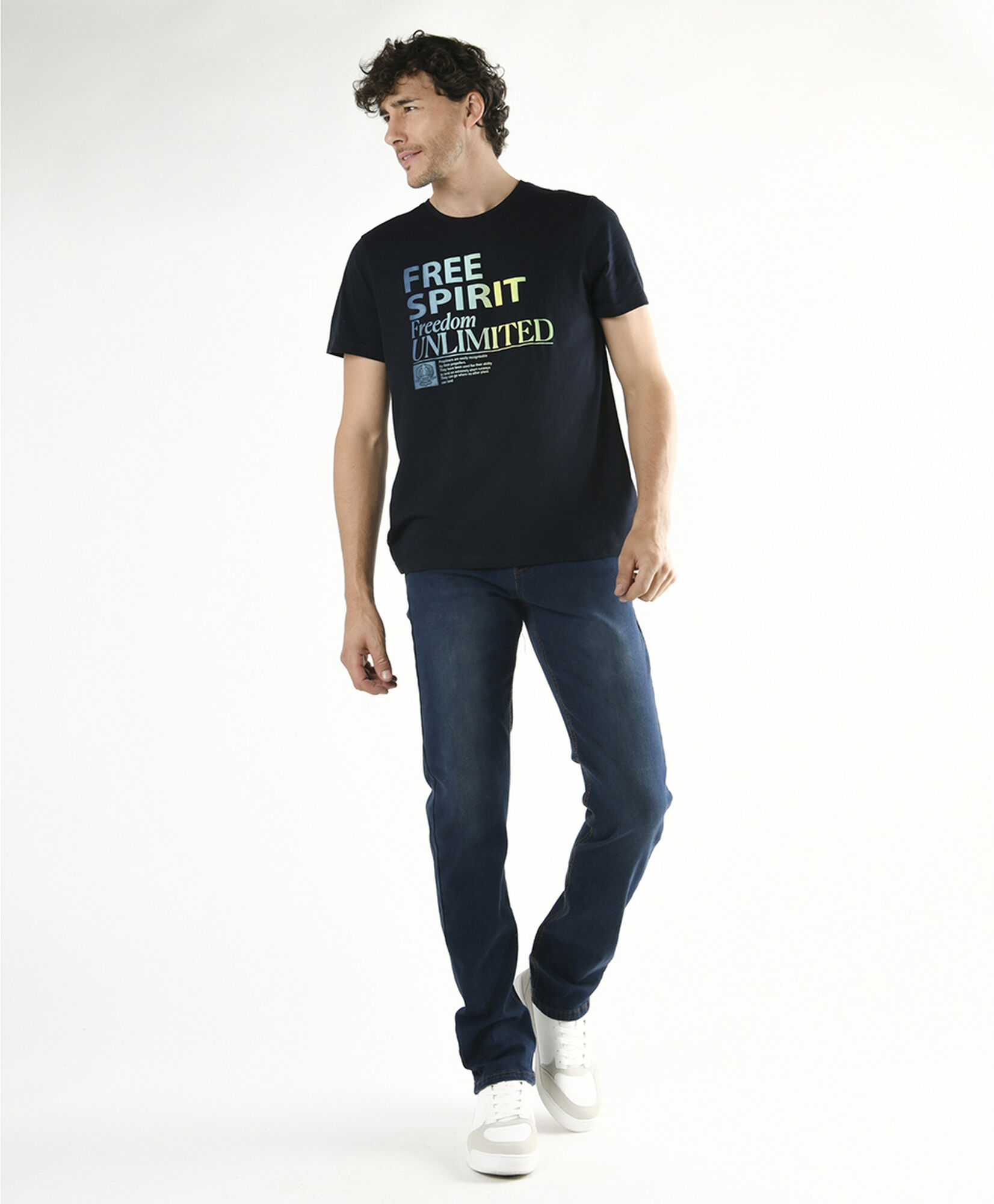 Jeans hombre desgastado slim fit 