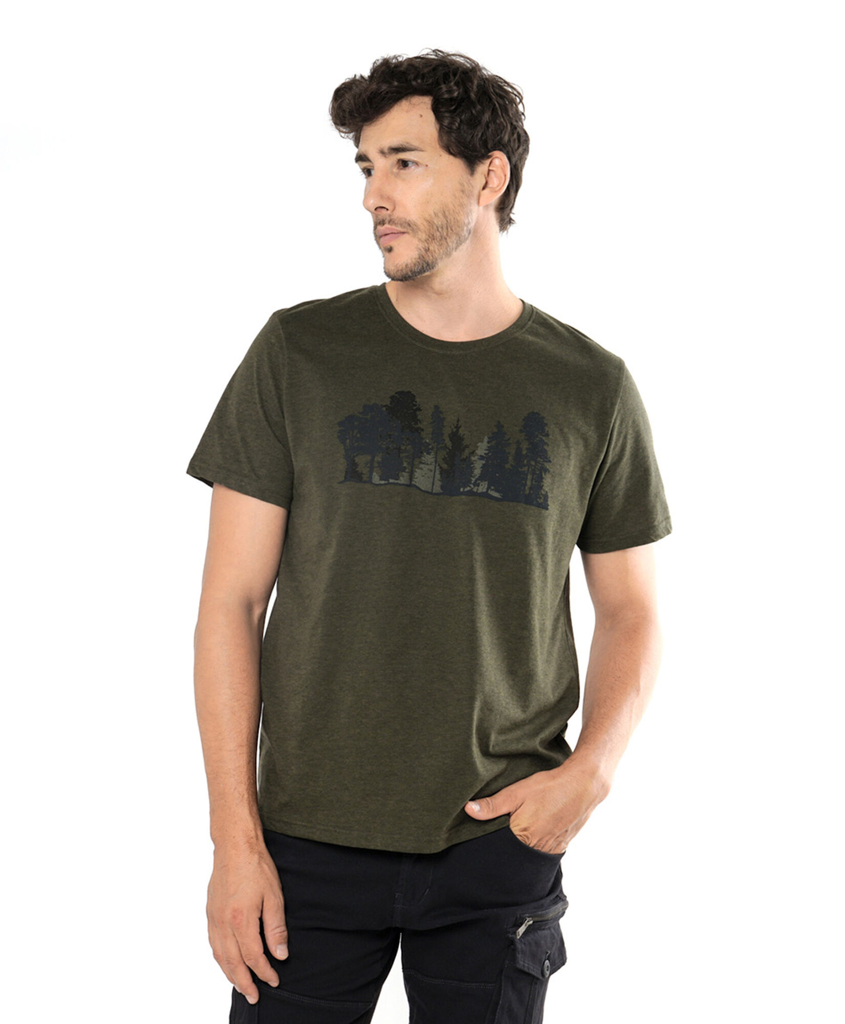 Polera hombre bosque 
