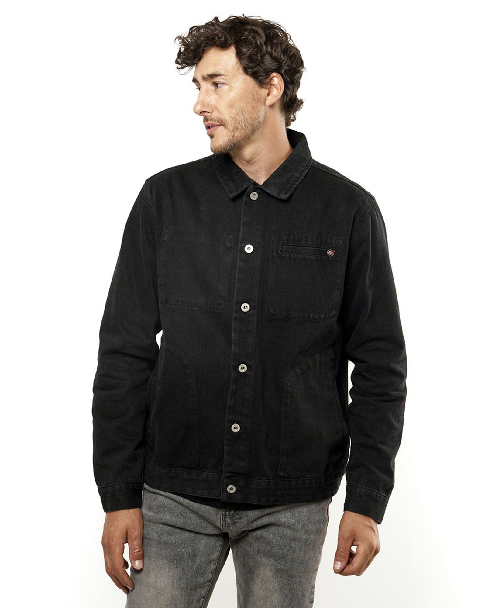 Chaqueta hombre black denim 