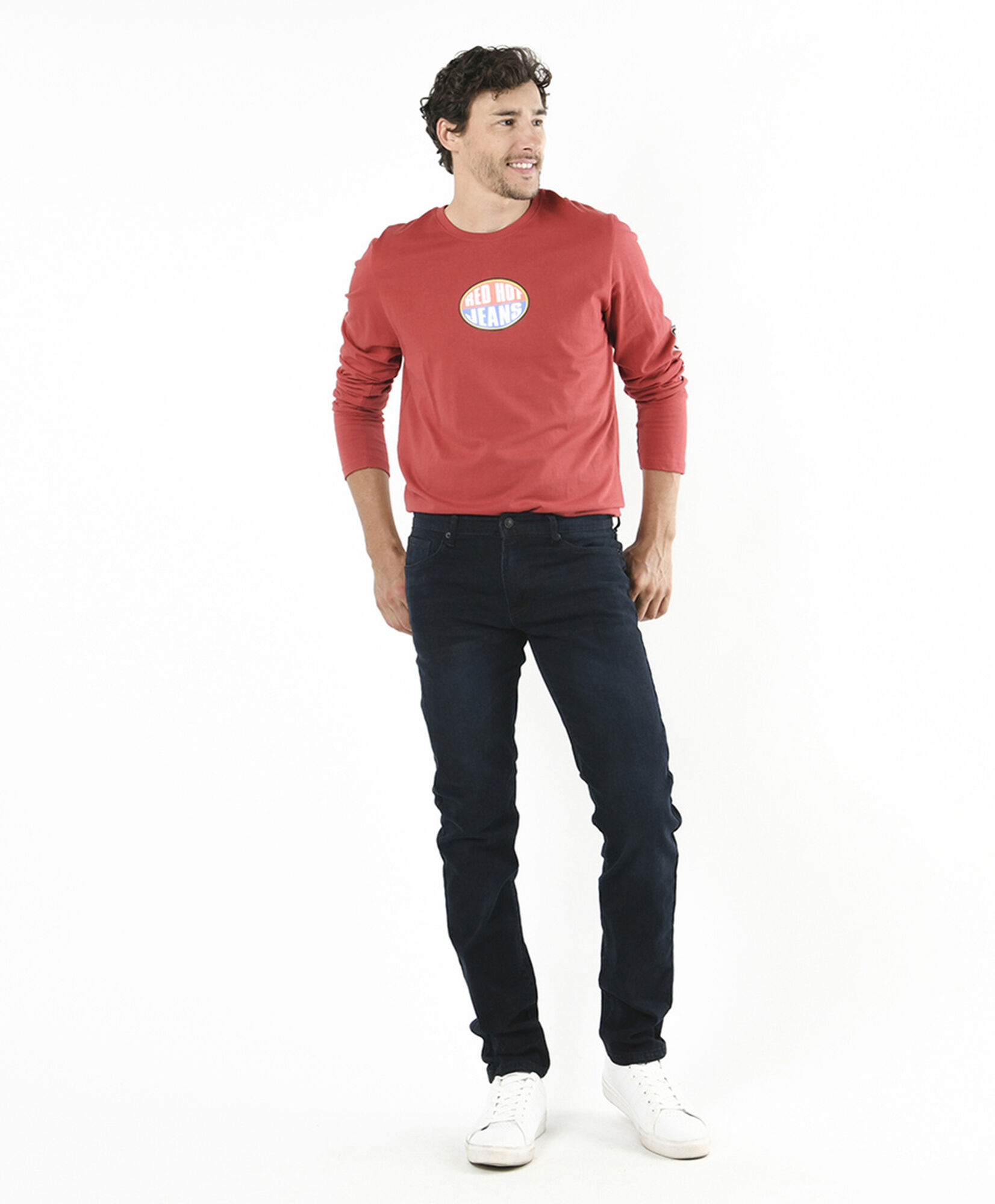 Jeans hombre azul oscuro skinny fit 