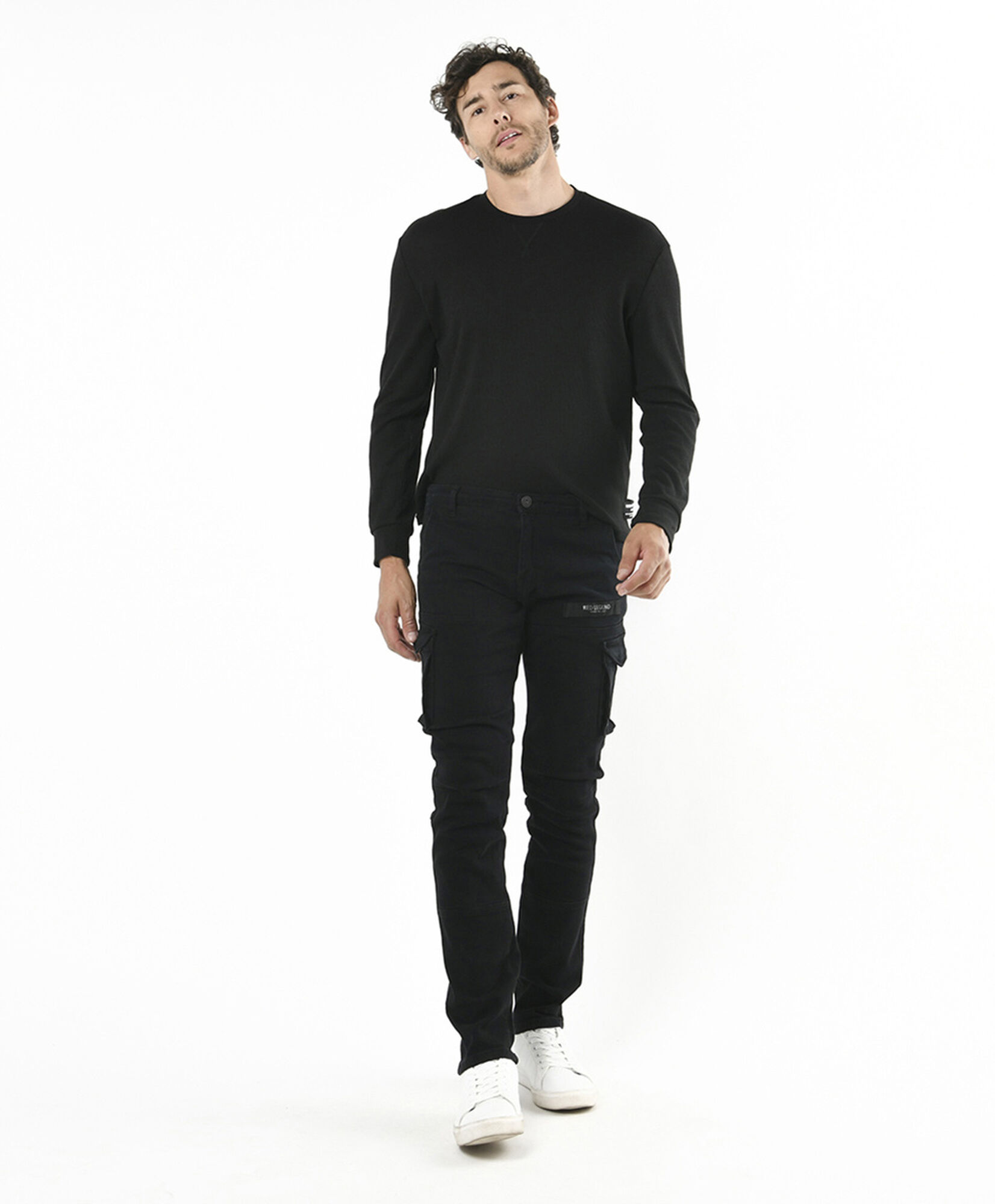 Jeans hombre cargo skinny fit 