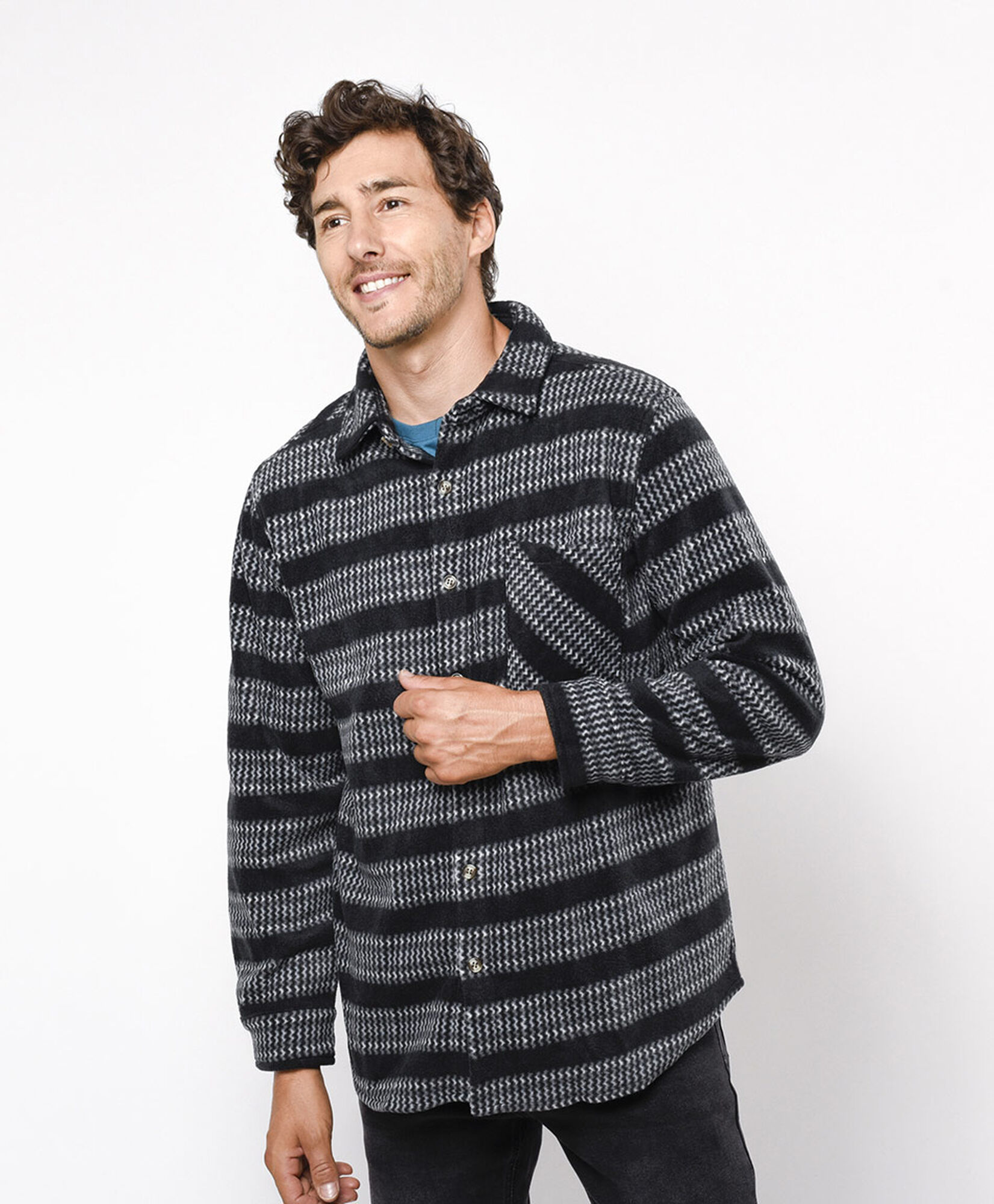 Chaqueta hombre le&ntilde;adora l&iacute;neas polar 