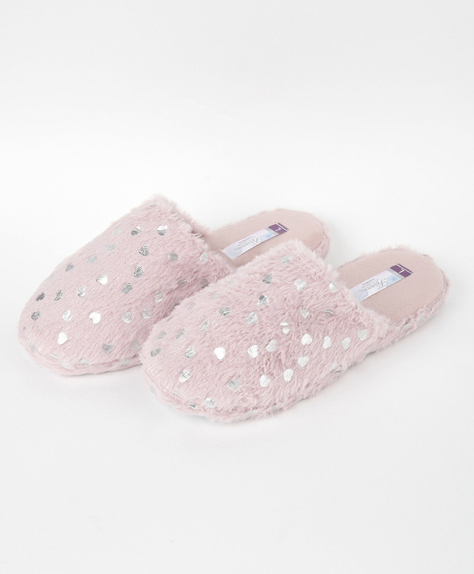 Pantufla mujer corazones brillantes 