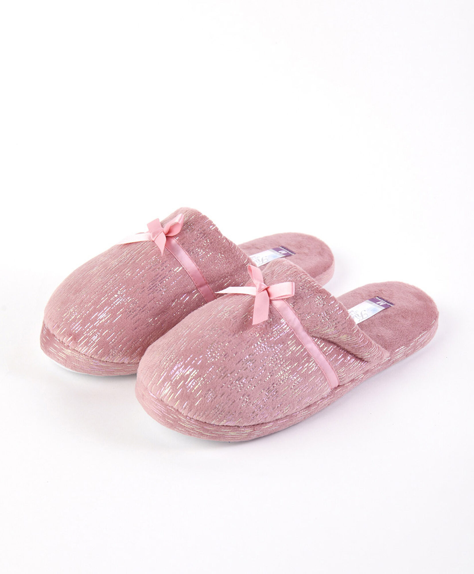 Pantufla mujer lazo brillante 