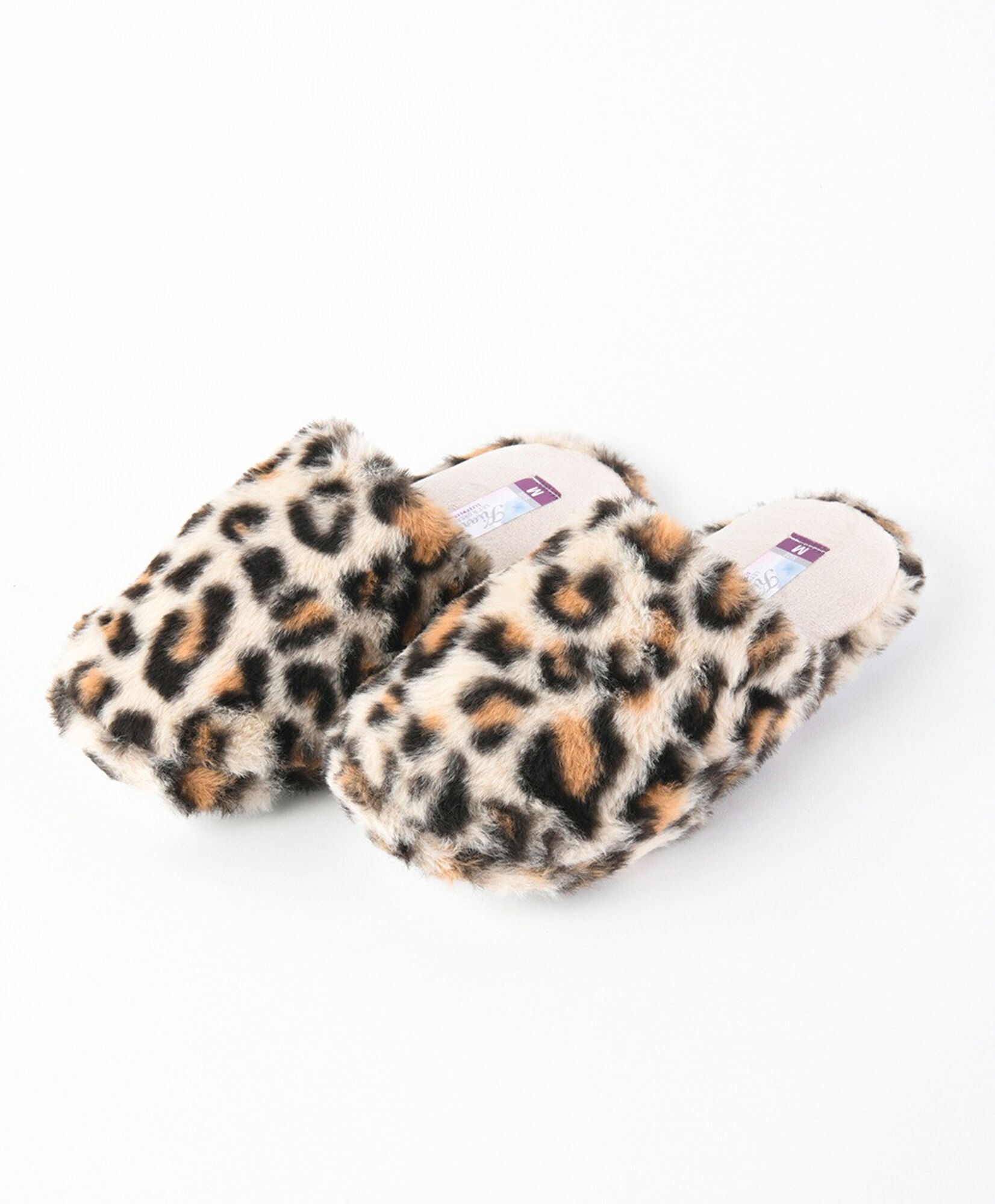 Pantufla mujer animal print caf&eacute; 