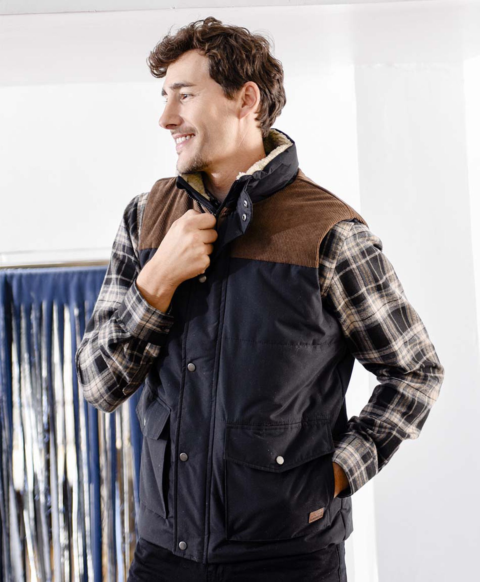 Parka hombre sin mangas mix 