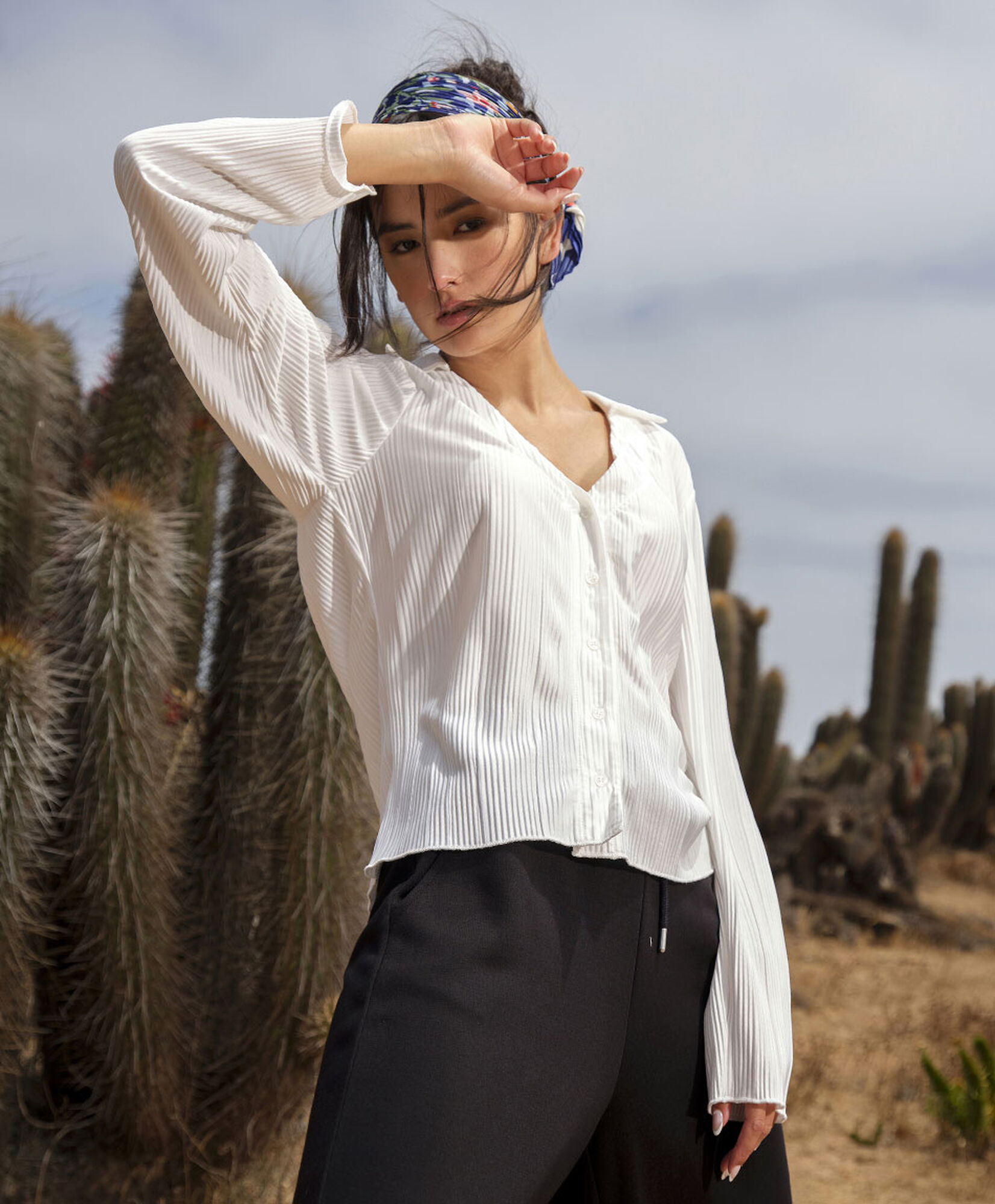 Blusa mujer textura líneas 1 Blusa mujer textura líneas