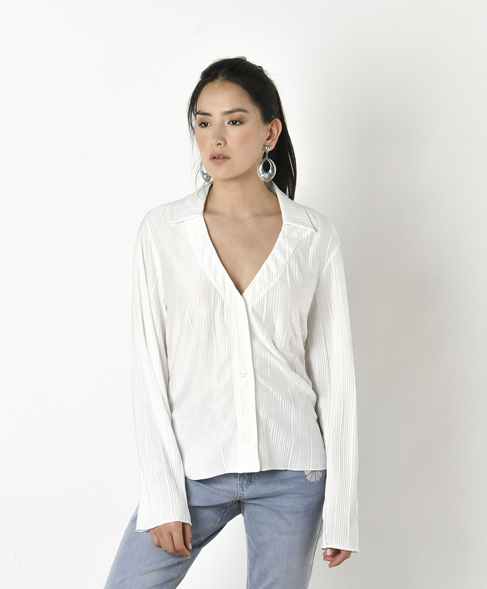 Blusa mujer textura líneas 6 Blusa mujer textura líneas
