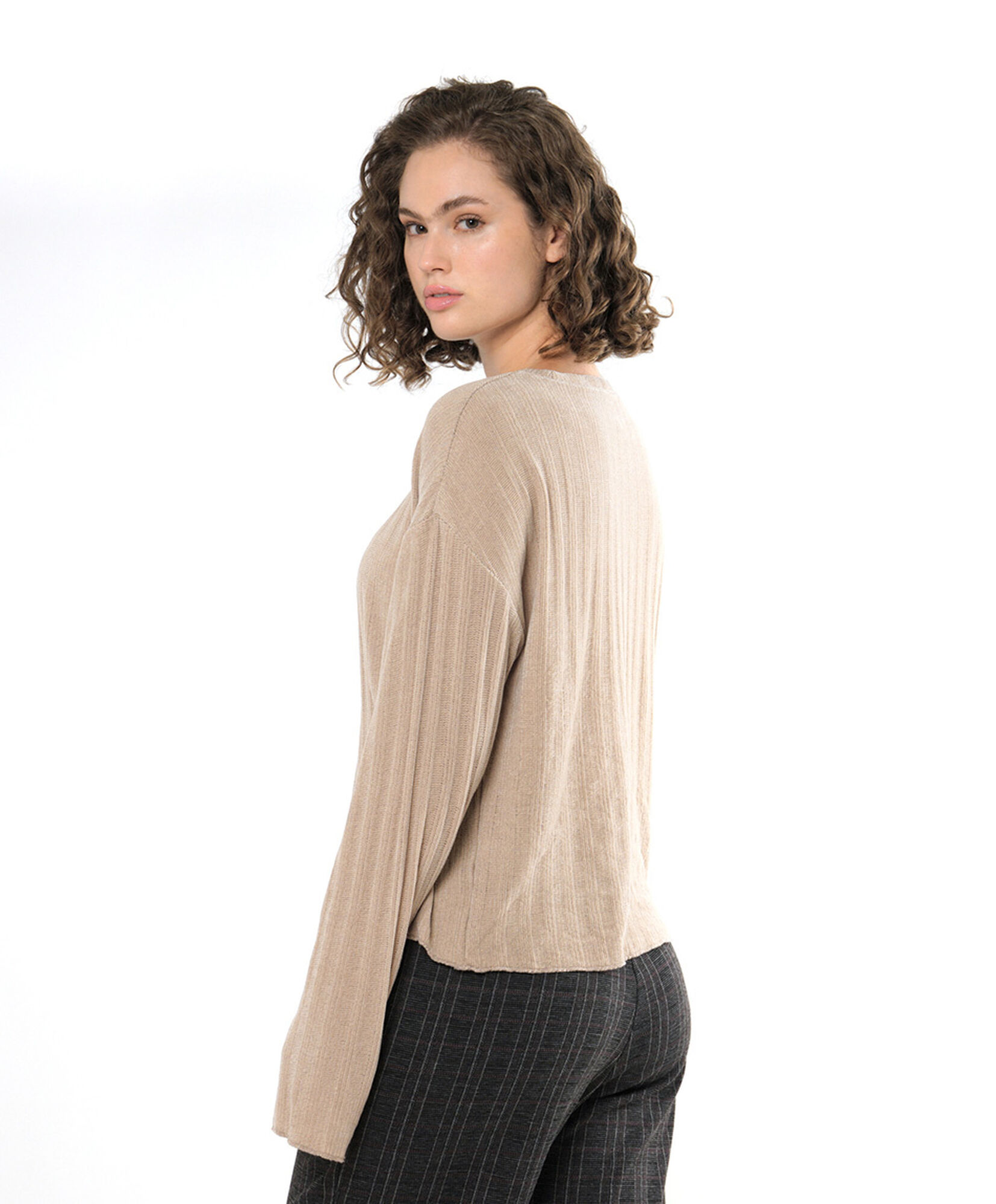 Sweater mujer suave beige 5 Sweater mujer suave beige