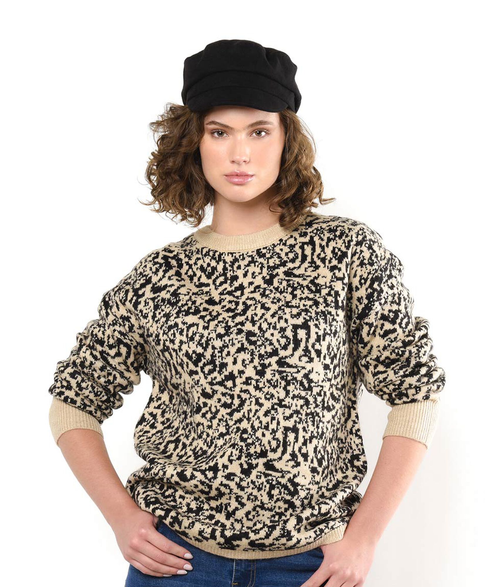 Sweater mujer animal print leopardo 2 Sweater mujer animal print leopardo