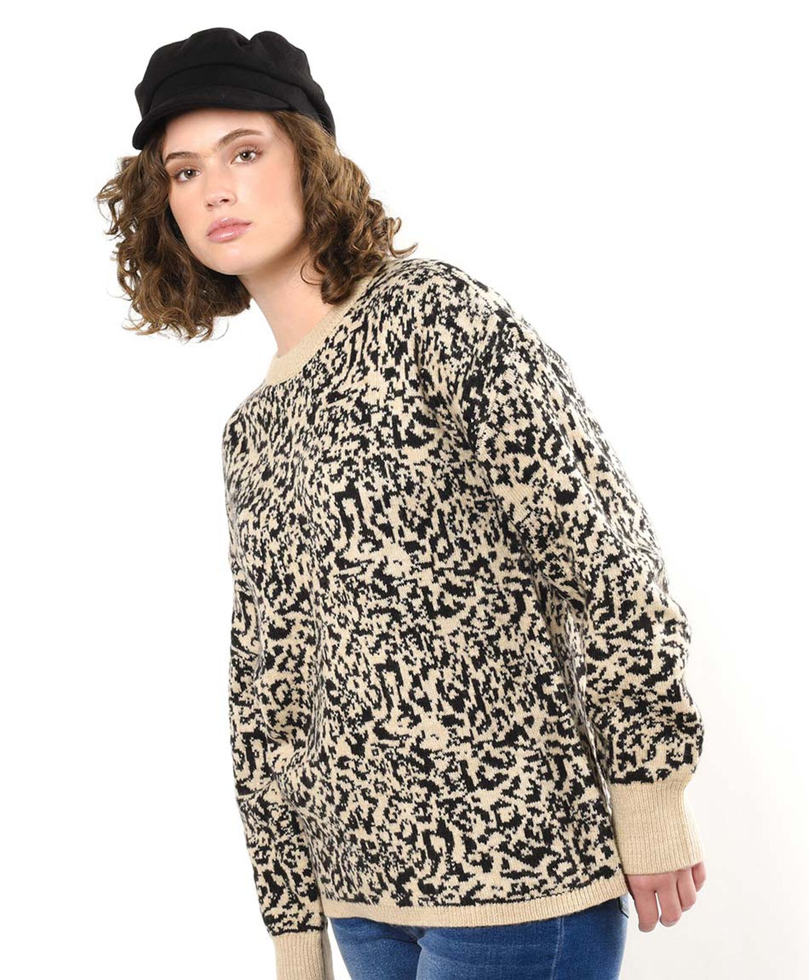 Sweater mujer animal print leopardo 3 Sweater mujer animal print leopardo