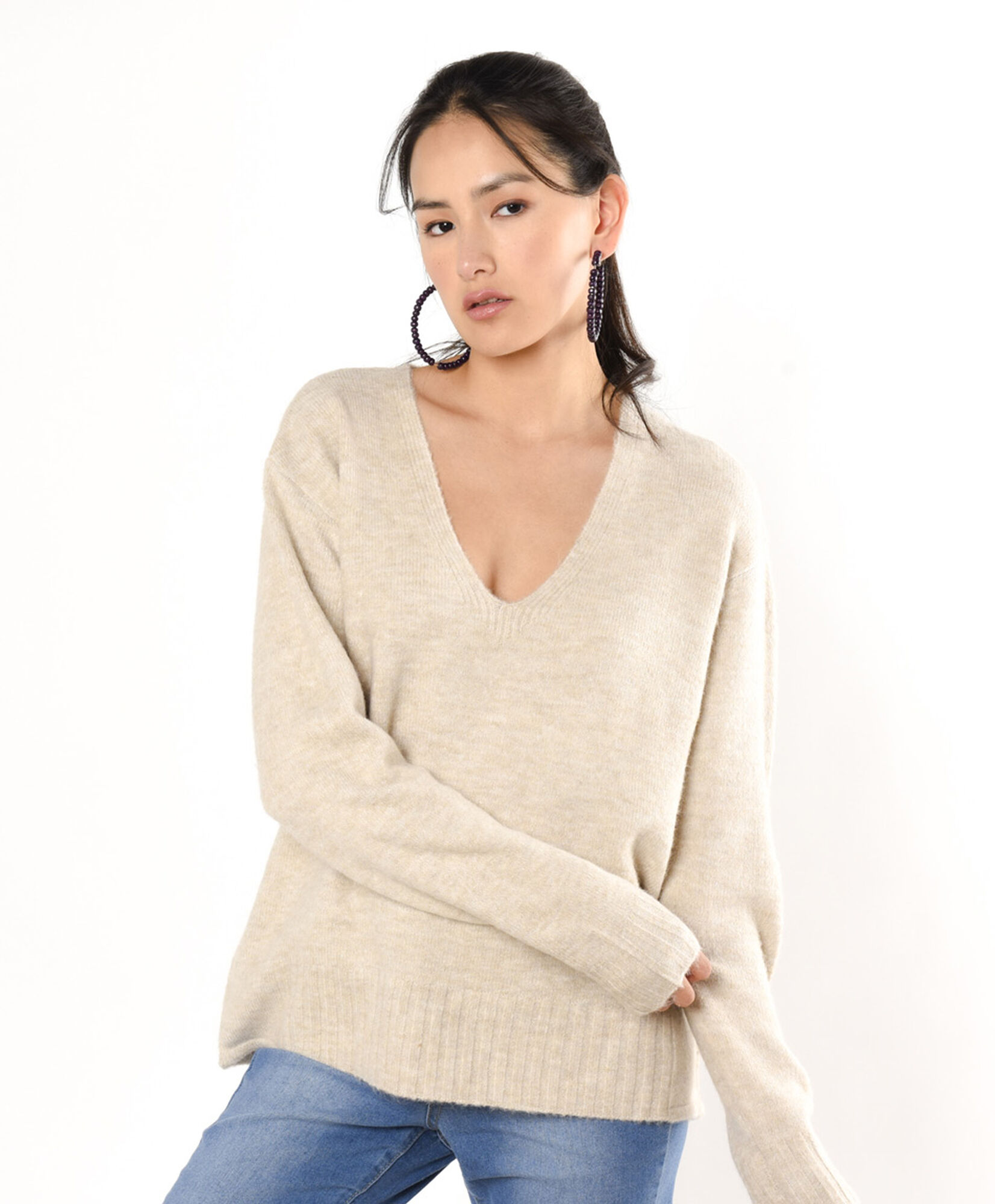 Sweater mujer cuello en v 2 Sweater mujer cuello en v