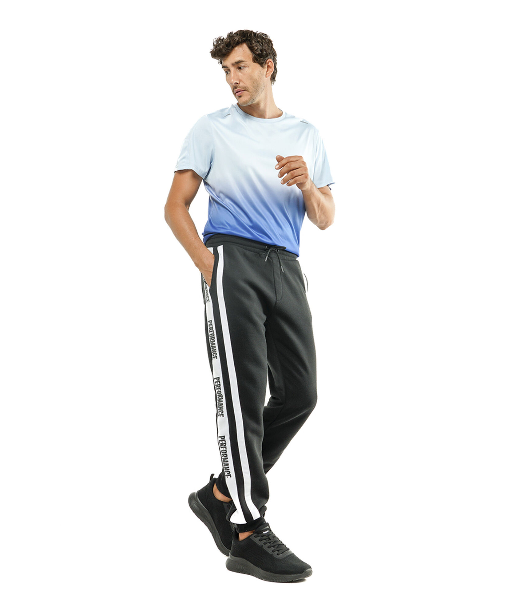 Pantalón deportivo hombre doble línea
